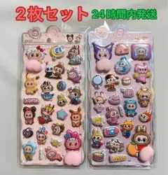 3D立体 樹脂シール ステッカー2枚セット DIY用