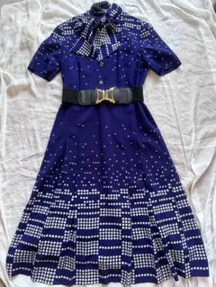 昭和レトロ　ワンピース　ボウタイ　vintage ヴィンテージ