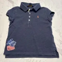 ラルフローレン　チルドレン　ガールズ　ポロシャツ　刺繍　デニム　6