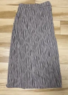 しまむら FLASH BLUE ジャガードスカート L