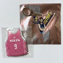 長崎ヴェルカ ガチャ 森川正明 缶バッジ、勝利時限定アクリルキーホルダー