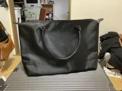 値下げ！【美品】大きめバック　黒　ボストンバック　ビジネス　シンプル　大容量