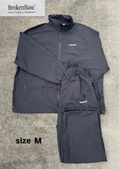 BrokenBase ナイロンジャケット・パンツセット Mサイズ ブラック BrokenBase ブラック ナイロンジャケット - メルカリ