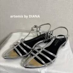 artemis by DIANA ダイアナ ナローストラップ サンダル シルバー