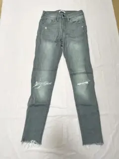ザラ　ZARA スキニー デニム グレー ジーパン　34 S ストレッチ