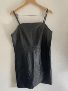 GU ブラック キャミレーザーワンピース XXL