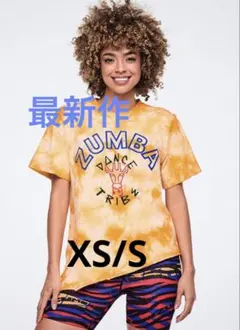最新作 ZUMBA ズンバ Tシャツ オレンジ キリン XS/S 完売品のサムネイル