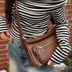 nugu wonder wonder ブラウン ショルダーバッグ