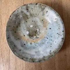 大皿 盛鉢 約30cm 源悦 作 飾皿 共箱 結晶釉 ビードロ釉 緑釉 陶芸