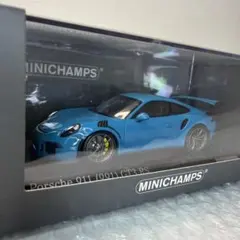 極美品ミニチャンプス 1/43ポルシェ 911（991）GT3 バイパーグリーン