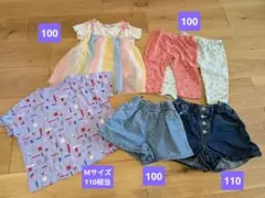 女の子服 100cm 110cm ボトムス Tシャツ 6点セット
