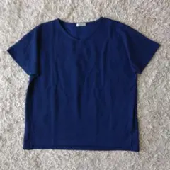 未使用 グラシア GLACIER ブルー ラメ 半袖カットソー トップスMサイズ