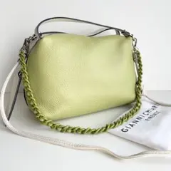 ジャンニキアリーニ アリファ M ショルダーバッグ バイカラー 春色 レザー