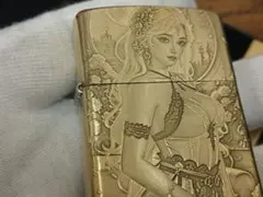 レア 中古美品 Athena 女神アテナ Zippoオイルライター 動作確認済み 
