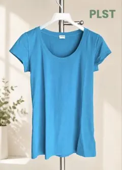 【美品】PLST プラステ Tシャツ（2）ターコイズブルー✳︎リンクセオリーのサムネイル