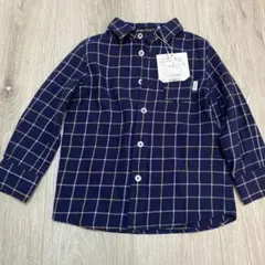 BeBe チェック柄 長袖シャツ 100cm