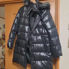 UNIQLO ブラックダウンジャケット フード付き Lサイズ