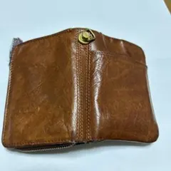 naughtiamブラウンレザー二つ折り財布