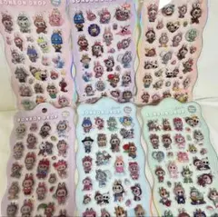 全種6枚セット♡ラブブシール ボンボンドロップシール 3D 立体ぷくぷくシール①