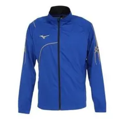 ミズノ　ウォームアップシャツ M　ブルー　ジャージ