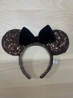 ディズニーリゾート　ミニー　カチューシャ ブラウン スパンコール