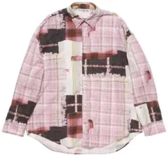 Acne Studios パッチワーク チェックシャツ ピンクのサムネイル