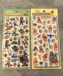 【正規品】ズートピア　くまのプーさん　ボンボンドロップシール