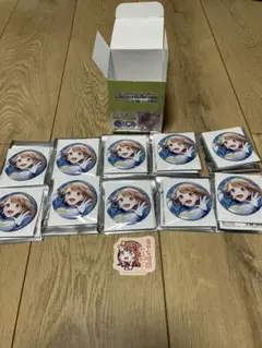 プロセカ　花里みのり　グリ缶バッジ　50A 10個セット＋おまけのシール付き