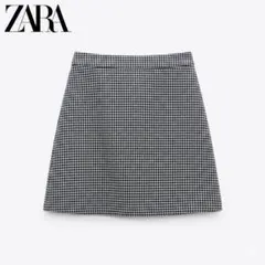 美品 ZARA BASIC 千鳥格子柄 XSミニスカート タイトスカート 韓国風のサムネイル