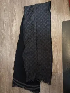 GUCCI マフラー GGパターン ブラック - メルカリ