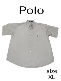 Polo 半袖シャツ XL ストライプ　大きいサイズ　ポロのサムネイル