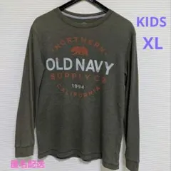 OLD NAVY オリーブグリーン 長袖カットソー 　キッズXL