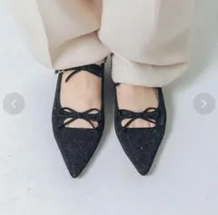 ダブルリボンポインテッドパンプスのサムネイル