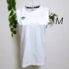 アンブロ・M ノースリーブ アンダーシャツ ホワイト スポーツ 速乾性