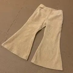 pippi lottaベージュ コーデュロイ フレアパンツ