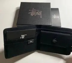 大人気❗️Stussy ブラック 二つ折り財布