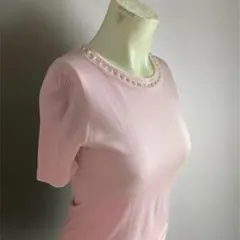 Vintage 90s Courreges クレージュ パールネック Tシャツのサムネイル