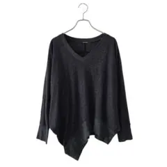 CIAO PANIC ドルマンスリーブ 薄手ニット(F)アシンメトリー/Vネック