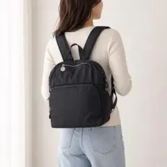 未使用級✨Kanana カナナ 2wayリュック 黒 多収納 ナイロンレザーのサムネイル