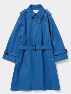 GU×beautiful people オーバーサイズトレンチコート ブルー S