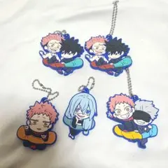 呪術廻戦　キャラばんちょうこうラバーマスコット　5点　まとめ売り