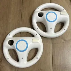 任天堂Wii Wii U マリオカート　ハンドル　ホワイト　2個セット