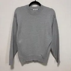 ジーユー GU クルーネック ニット セーター グレー S 359635