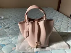 ピンク トートバッグ 内ポーチ付き