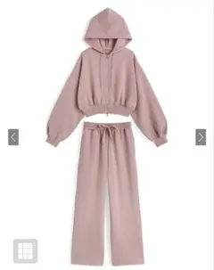 GRL ダブルジップパーカー×ワイドパンツスウェット　セットアップ