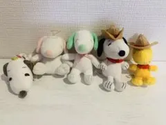 【美品】スヌーピーとウッドストック ぬいぐるみ5体セット