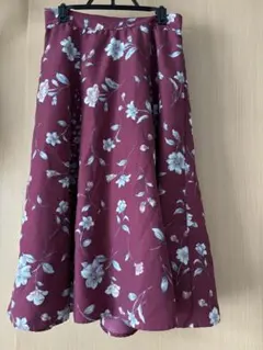 お値下げPROPORTION 花柄スカート サイズ3 ワインレッド