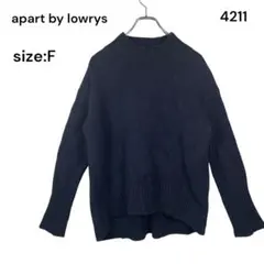 apart by lowrys アパートバイローリーズ　ニット　ネイビー F