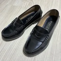 【幅狭1E】ハルタ 本革ローファー 23cm 黒 3041 HARUTAのサムネイル