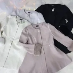 evelyn ビジューコート꒰ピンク‪꒱‬